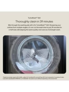 LG WT1210BBTN1 WashTower 12kg/10kg 1400rpm Washer Dryer, Platinum Black - Image 8