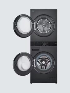 LG WT1210BBTN1 WashTower 12kg/10kg 1400rpm Washer Dryer, Platinum Black - Image 2