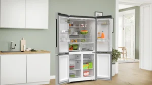Bosch KFN96APEAG French Door Fridge Freezer, 605L, Total No Frost, Silver - Image 12