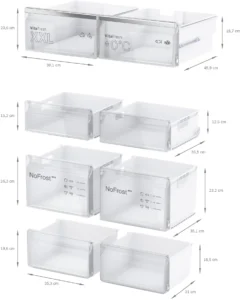 Bosch KFN96APEAG French Door Fridge Freezer, 605L, Total No Frost, Silver - Image 13