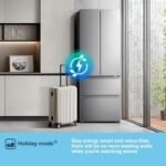 Fridgemaster MF70450ES French Door Fridge Freezer, 485L, Total No Frost, Silver - Image 6