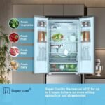 Fridgemaster MF70450ES French Door Fridge Freezer, 485L, Total No Frost, Silver - Image 7