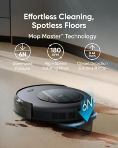 eufy Omni C20 Robot Vacuum & Mop with All-in-One Station, Black (T2280) - Image 3