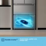 Fridgemaster MF70450ES French Door Fridge Freezer, 485L, Total No Frost, Silver - Image 2