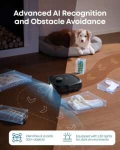 eufy E25 Robot Vacuum & Mop with All-in-One Station, Black (T2353) - Image 6