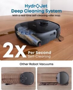 eufy E25 Robot Vacuum & Mop with All-in-One Station, Black (T2353) - Image 5