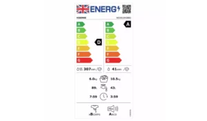 Hisense WD3S1043BB3 Washer Dryer, 10.5kg Wash, 6kg Dry, Black - Image 2
