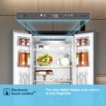 Fridgemaster MF70450ES French Door Fridge Freezer, 485L, Total No Frost, Silver - Image 12