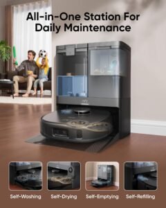 eufy X10 Pro Omni Robot Vacuum & Mop with All-in-One Station, Black (T2351) - Image 7